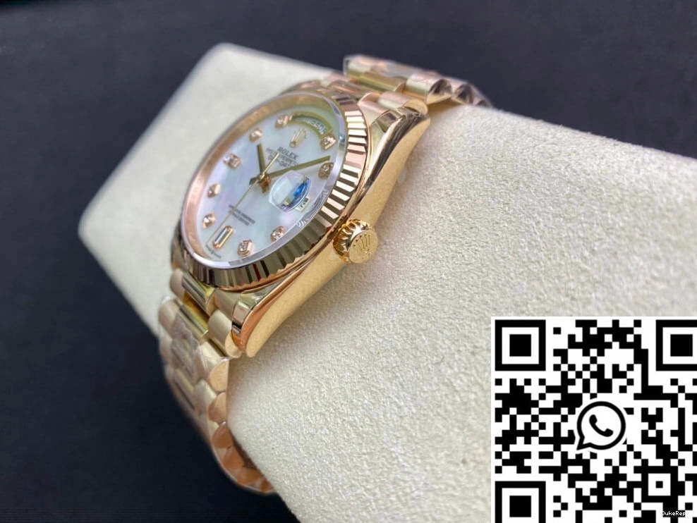 White Mother-Of-Pearl EW Day Date Rolex M128235-0029 Dial Factory 0428